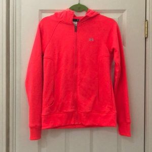 Neon peachy- orange underarmour hoodie
